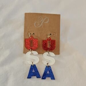 Red, White, and Blue USA Earrings